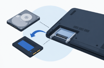 Как установить SSD вместо штатного жёсткого диска в ноутбуке